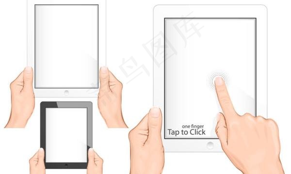 pad使用手势矢量素材