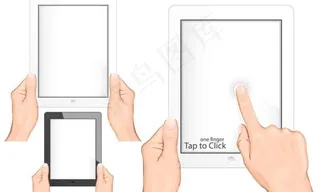pad使用手势矢量素材