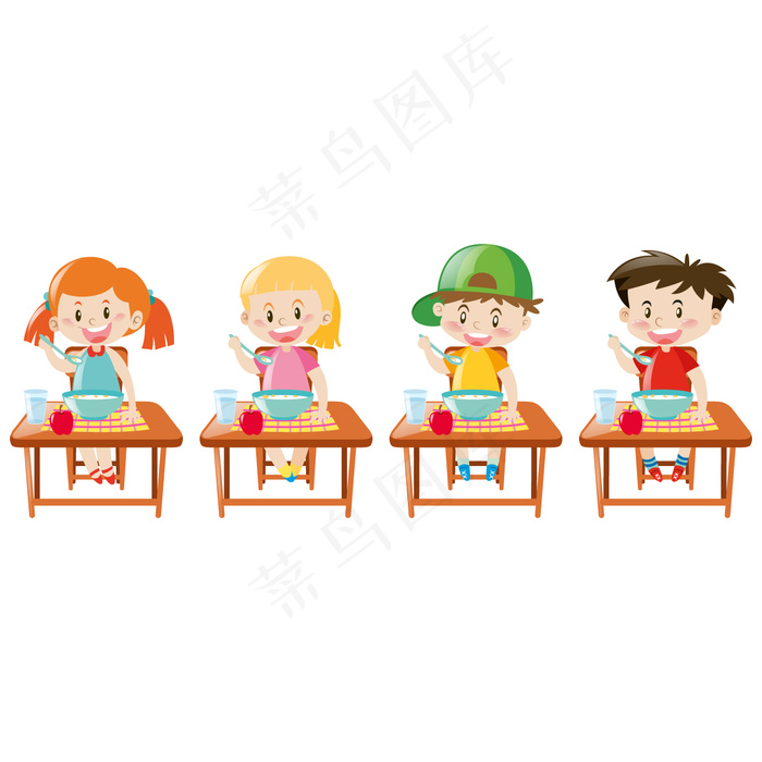 卡通人物扁平化可爱各种职业矢量素材