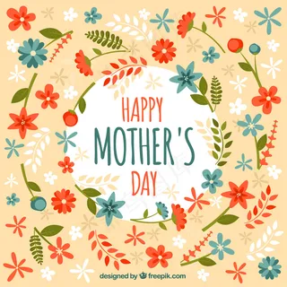 母亲节卡片用手拉的花