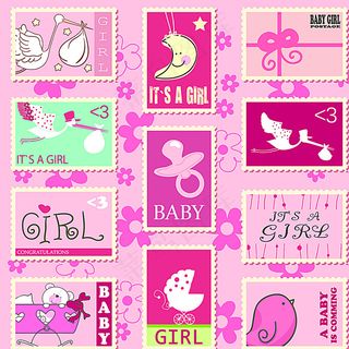 卡通母婴邮票矢量素材图片