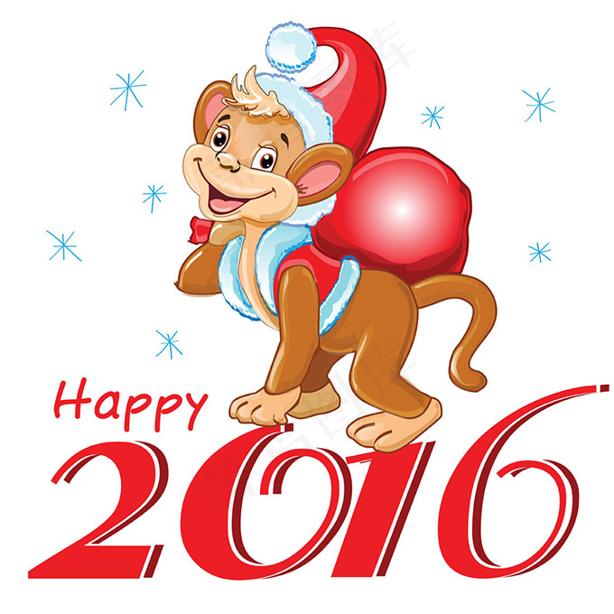2016年卡通猴eps,ai矢量模版下载