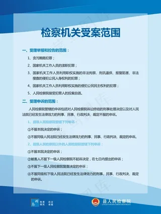 检察机关受案范围牌