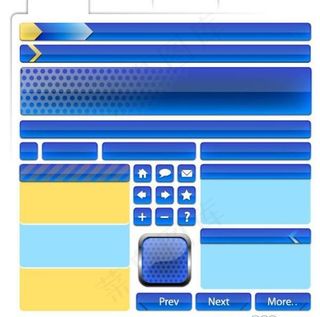 网页设计元素矢量素材-装饰、按钮、...