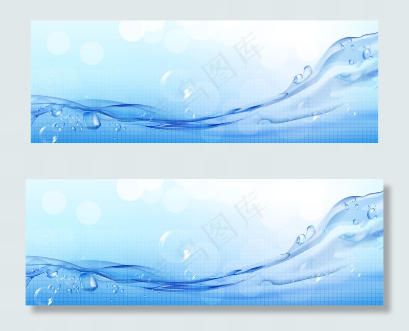水珠梦幻泡泡背景banner　