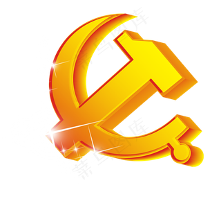 爱国爱党红色党徽中国元素PNG免抠...