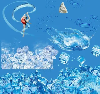 冰块ps分层图片