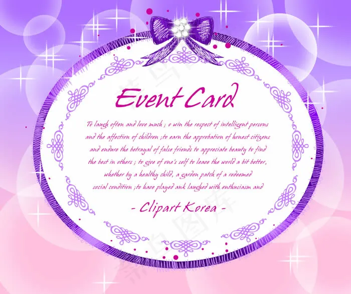 圆形蝴蝶结花纹卡片韩国花卉PSD素...(5000X4200(DPI:300))psd模版下载