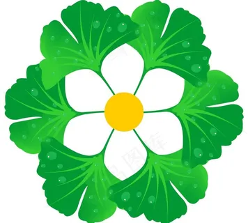 创意银杏叶花图片