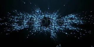 字母粒子组成LOGO演绎AE素材