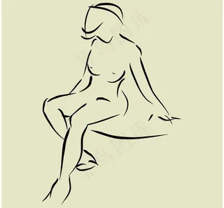 人物 美女 线条 长图片