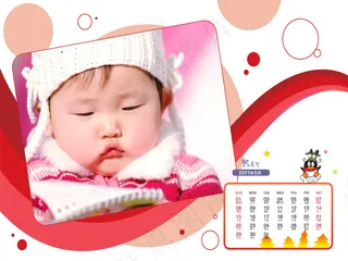 2011新年宝宝写真台历PSD分