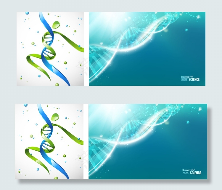 两款DNA创意矢量素材ai矢量模版下载