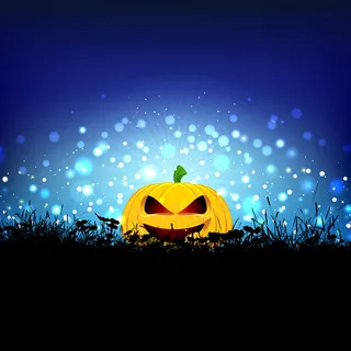 万圣节南瓜草地背景