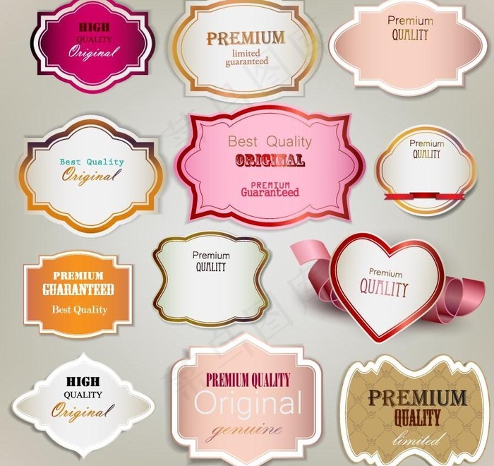 丝带横幅标签图片