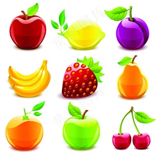 高精仿真水果矢量素材