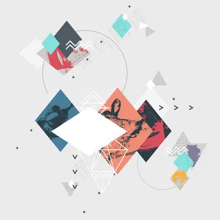 商务科技几何马赛克海报元素背景素材...