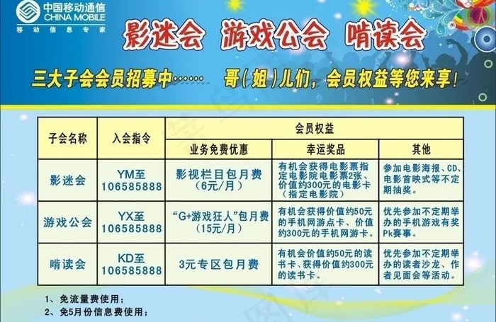 中国移动 标志 海报图片cdr矢量模版下载