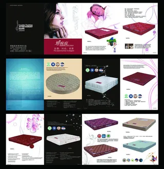 家具床垫画册矢量素材