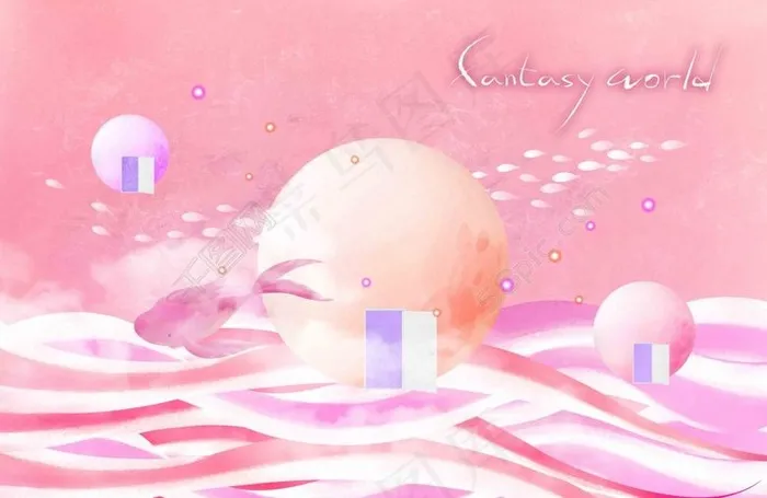 粉色背景(5200X3380(DPI:300))psd模版下载