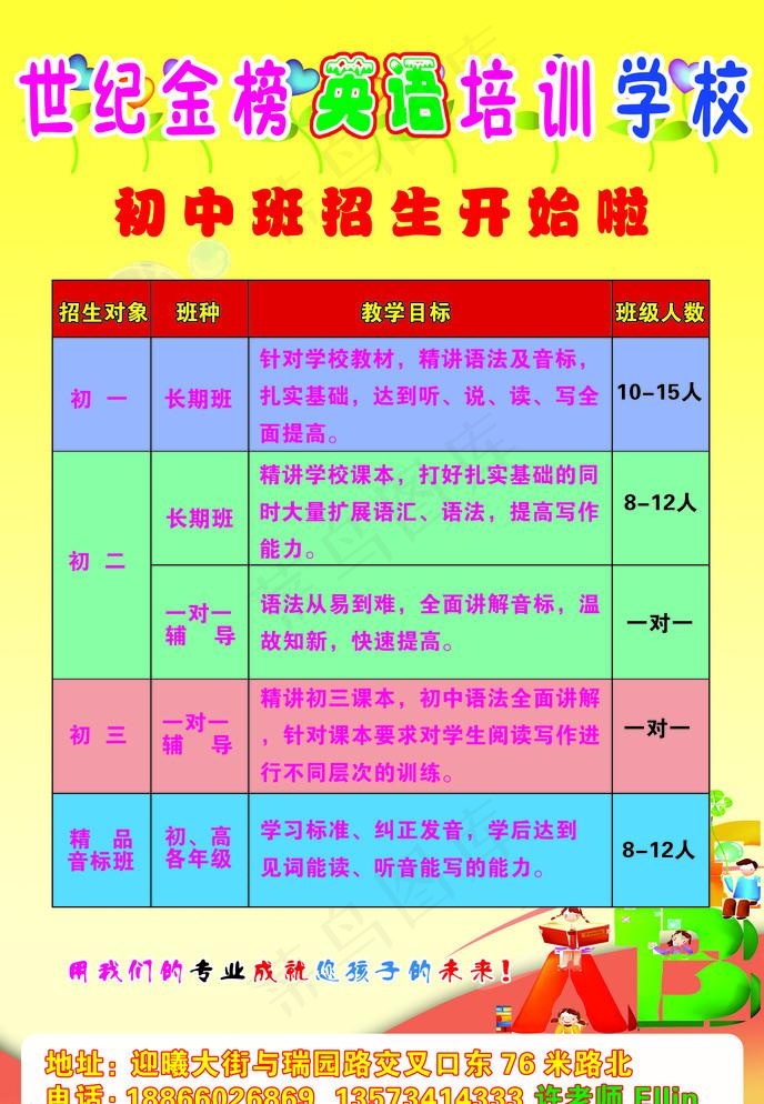 世纪金榜 英语培训psd模版下载