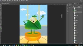 手绘卡通可爱粽子端午节日插画