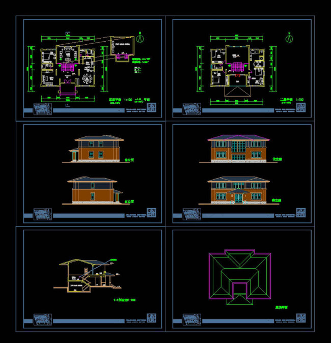 别墅cad图纸