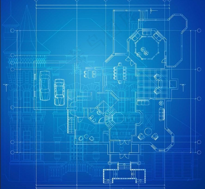 建筑图纸图片eps,ai矢量模版下载