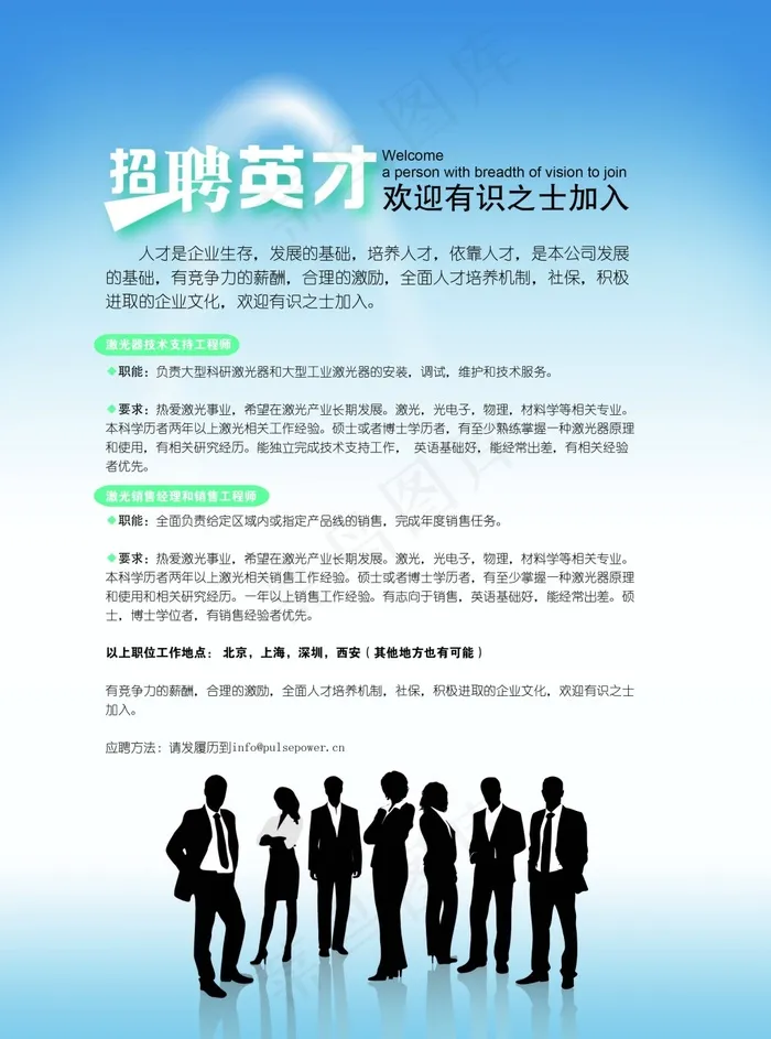 招聘海报ai矢量模版下载