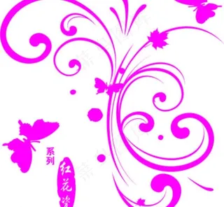 红花瓷系列 桶标桶贴图片