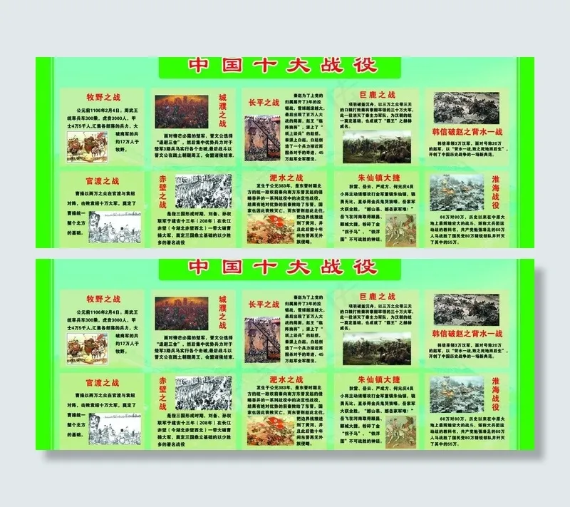 中国十大战役图片(9355X4109(DPI:300))psd模版下载