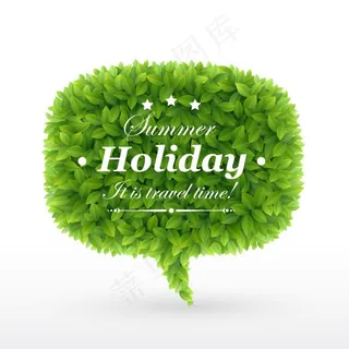 树叶创意环保对话框架