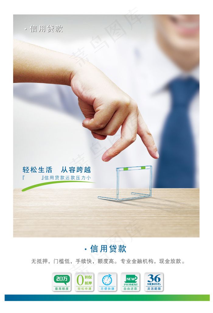 金融贷款海报  微信ai矢量模版下载