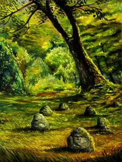 油画 森林一角图片 油画 森林一角图片