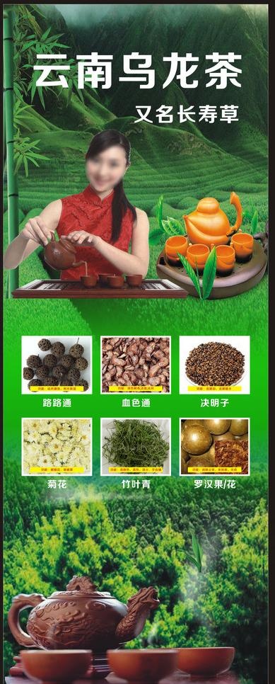 茶x展架图片cdr矢量模版下载