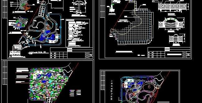 小学生某生物园园林建筑施工图