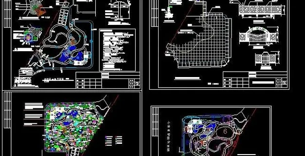 小学生某生物园园林建筑施工图
