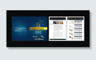 鸿兴电镀公司画册封面设计矢量素材