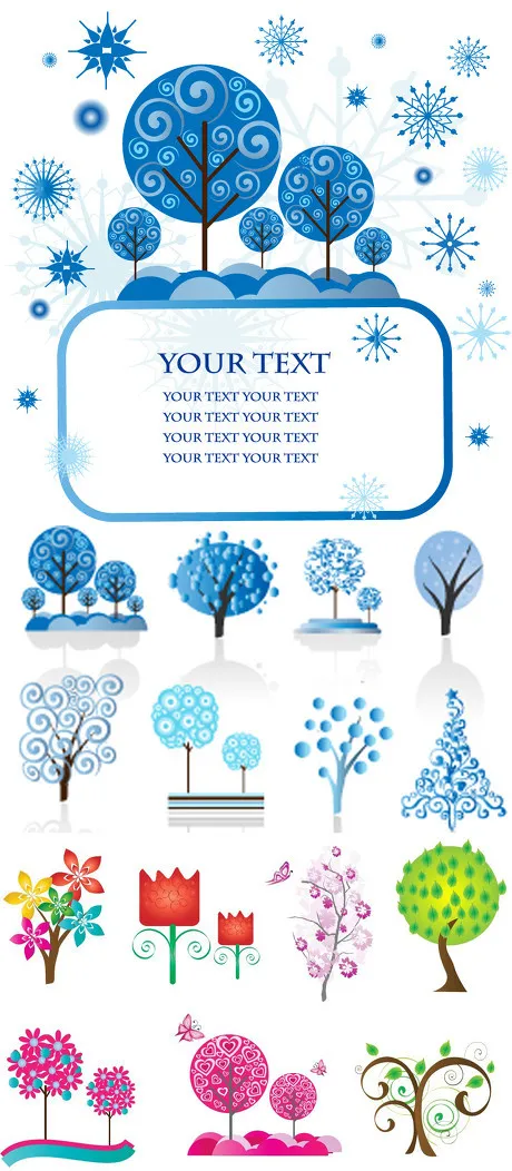 简约几何形圣诞树矢量素材eps,ai矢量模版下载