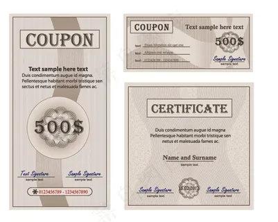 优惠劵矢量素材