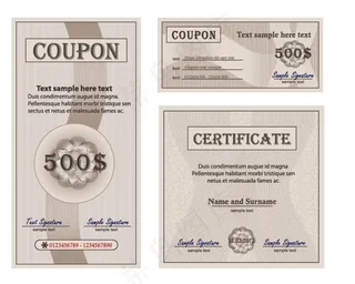 优惠劵矢量素材