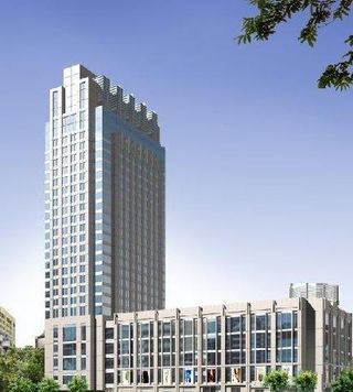 建筑效果图PSD背景4