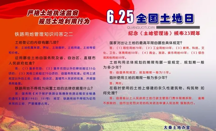 6 25全国全土地日图片psd模版下载
