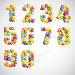 彩色气球艺术字