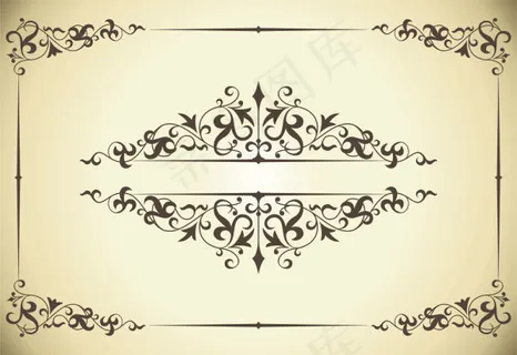 04——美丽的花边图案矢量素材