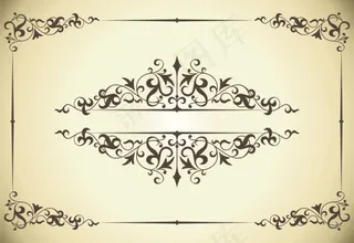 04——美丽的花边图案矢量素材