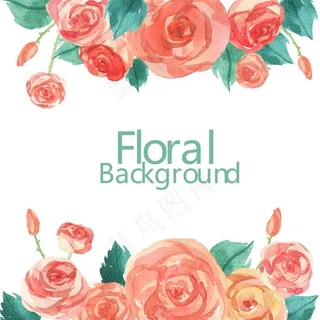 植物花卉海报背景矢量图