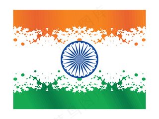 蹩脚的印度国旗的插图