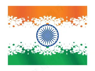 蹩脚的印度国旗的插图