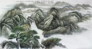 终归大海作波涛-荣文雄山水画